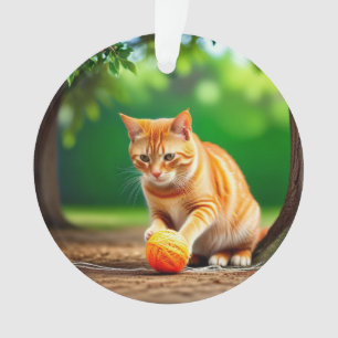 Orange Kitty Ornament