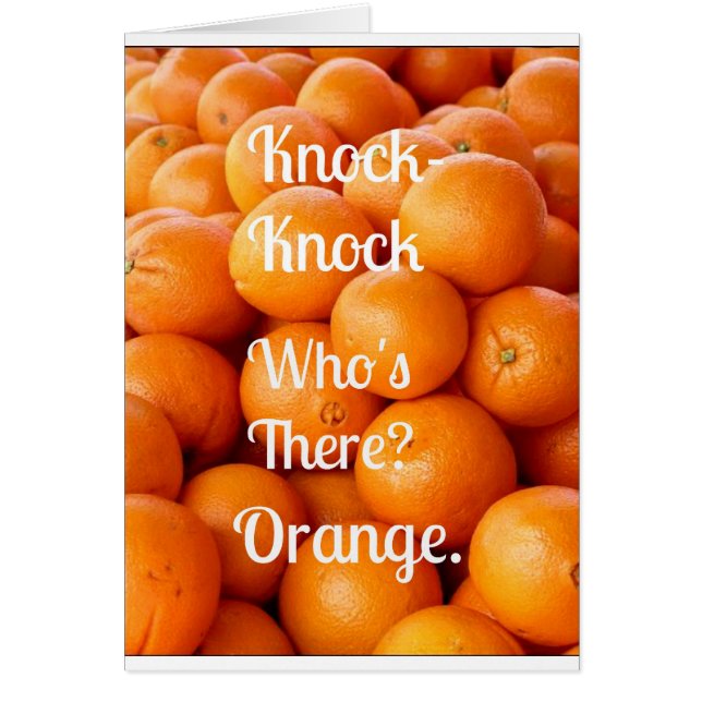 Orange Knock-Knock Plaisanterie Se Sentant Mieux? (Devant)