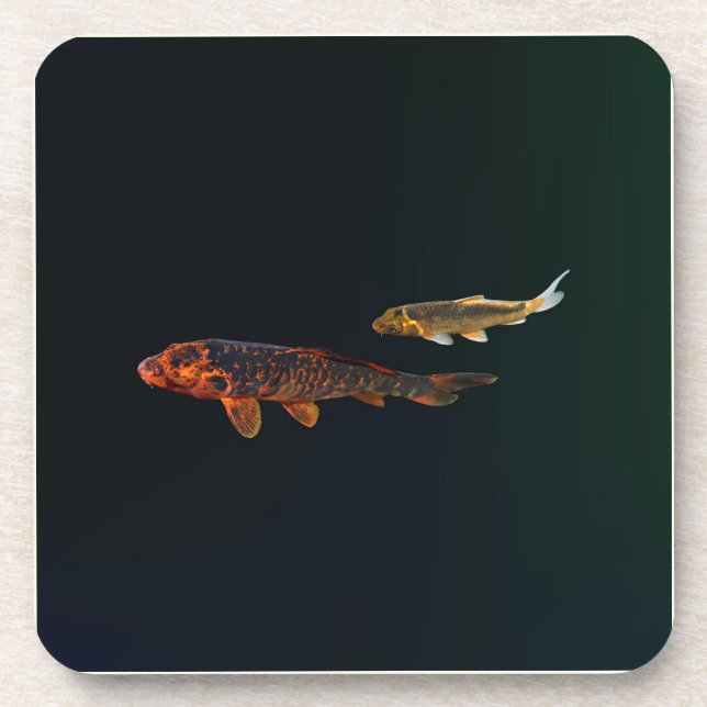 Orange Koi and Gold Koi Coaster (Front)