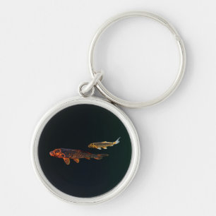 Orange Koi and Gold Koi Keychain