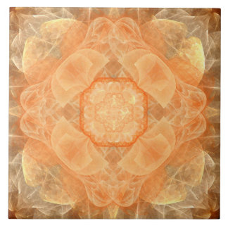 Orange Lace Ceramic Tile