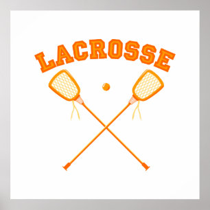Orange Lacrosse Logo Poster