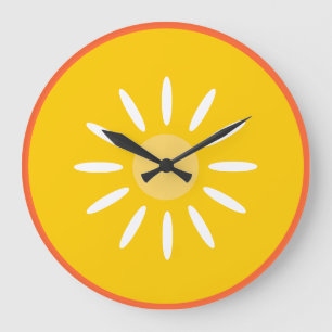 Orange Large Clock