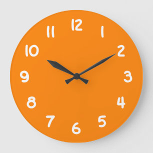 Orange Large Clock