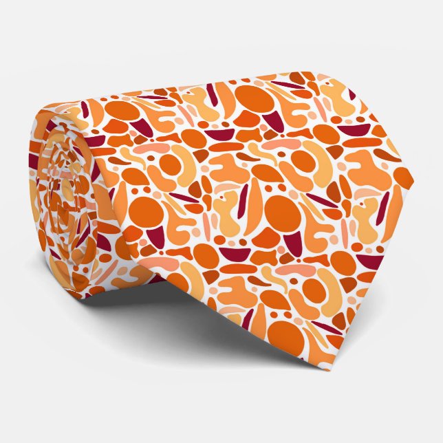 Orange Lava Lamp Tie (Rolled)