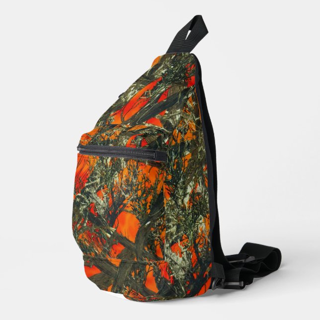 Orange Leaf Camouflage  Sling Bag (Right Corner)