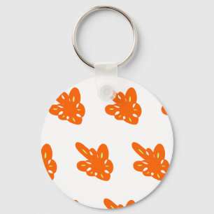 orange leaf flower abstract design coffee mug keychain