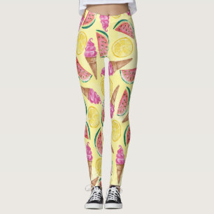 Orange Leaf Leggings