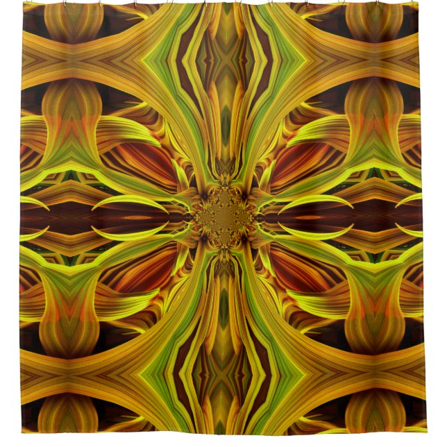 Orange Leaf Shower Curtain (Front)