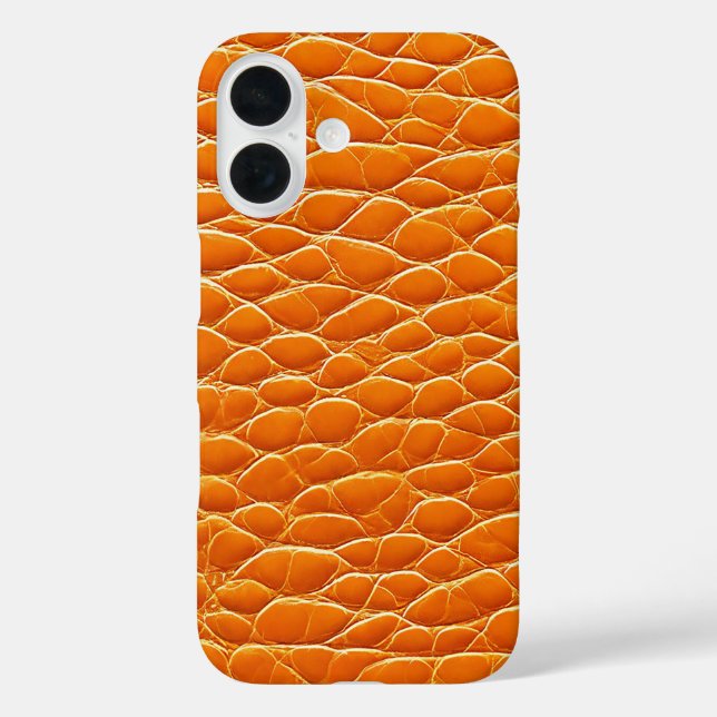 Orange leather effect pattern Case-Mate iPhone case (Back)