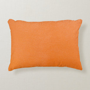 Orange leather pattern texture backgroundleather,t accent pillow