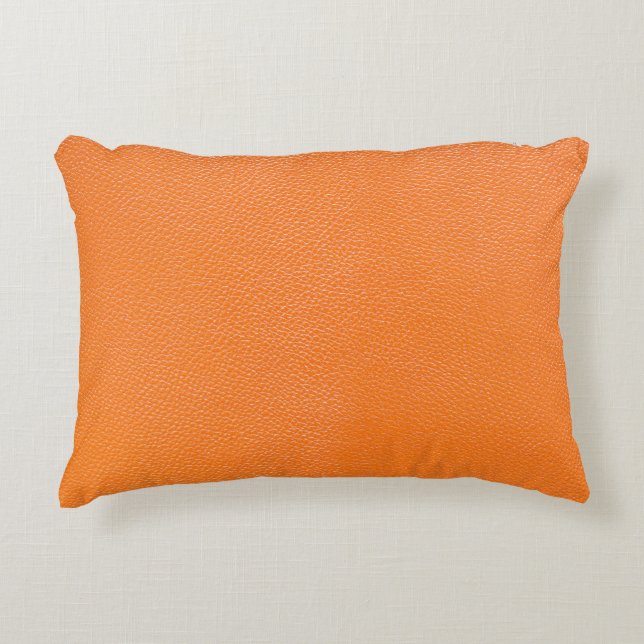 Orange leather pattern texture backgroundleather,t accent pillow (Front)