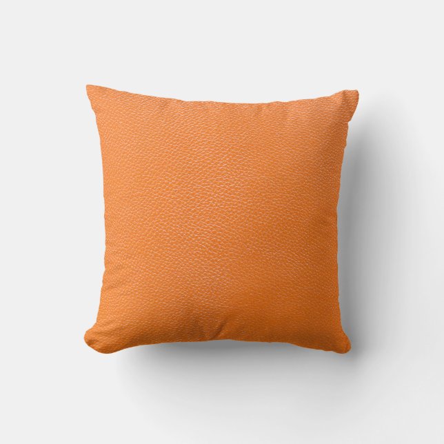 Orange leather pattern texture backgroundleather,t throw pillow (Front)