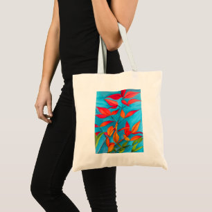 Orange leaves Autumn original watercolour art Tote Bag