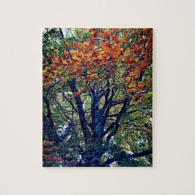 Orange leaves jigsaw puzzle (Vertical)
