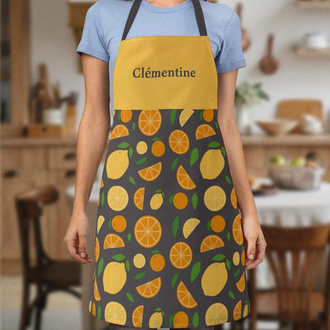 Orange & Lemon Pattern  Apron (Orange & Lemon Pattern Apron)