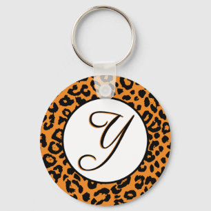 Orange Leopard Design with Y Keychain