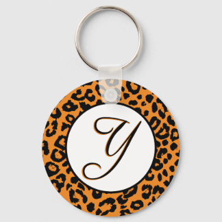 Orange Leopard Design with Y Keychain