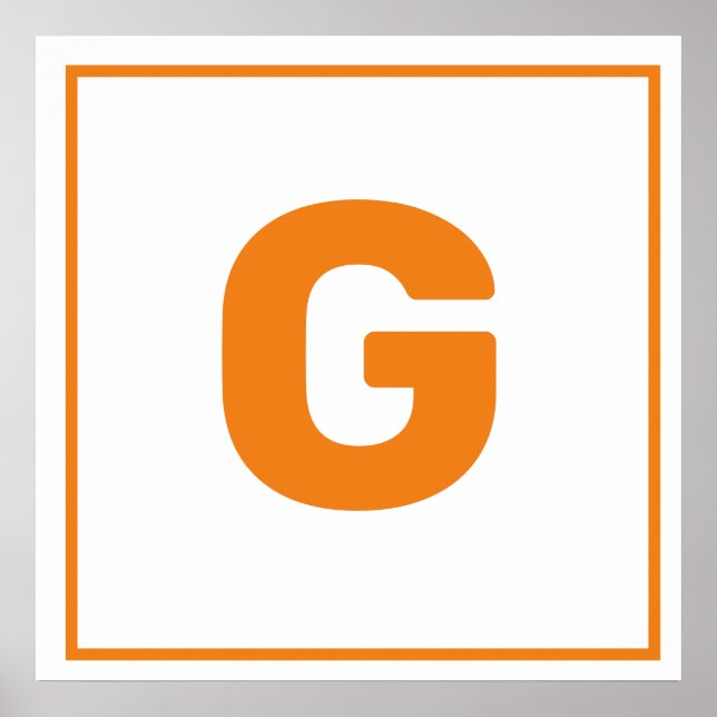 Orange letter G Poster (Front)