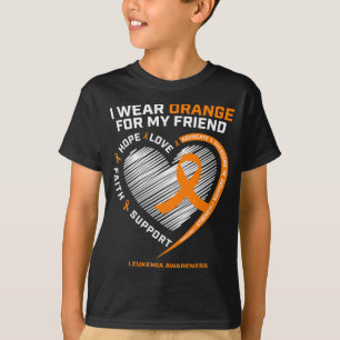 Orange Leukaemia Awareness Friend Gifts Men Women T-Shirt