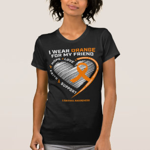 Orange Leukaemia Awareness Friend Gifts Men Women T-Shirt