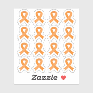 Orange Leukaemia Kidney Cancer Awareness Ribbon 