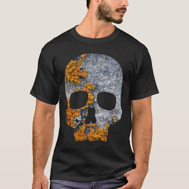 orange lichen granite skull T-Shirt (Front)