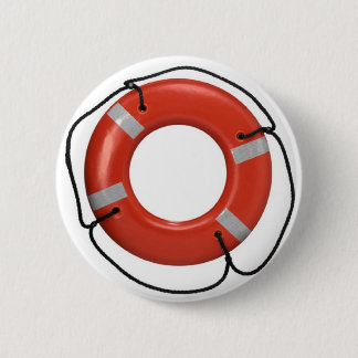 ORANGE LIFE SAVER 2 INCH ROUND BUTTON