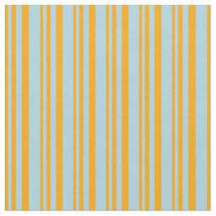 Orange & Light Blue Lines/Stripes Pattern Fabric