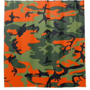 Orange Light Dark Green Black Camo Camouflage