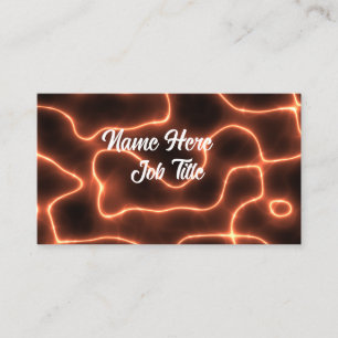 Orange Lightning Customizable Business Card