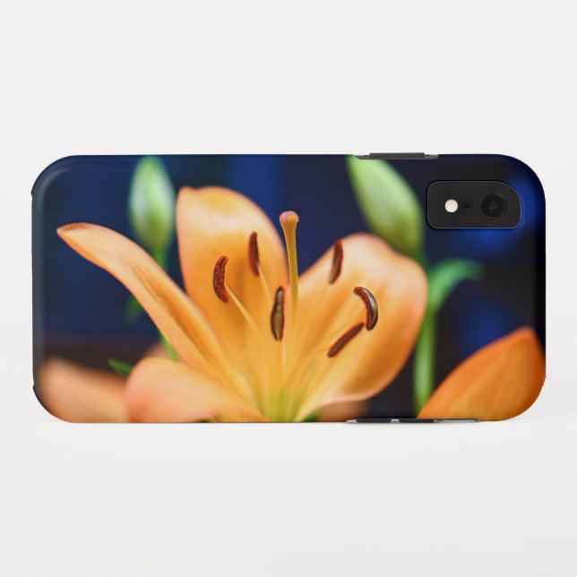 Orange Lilly Flower Blossom Case-Mate iPhone Case (Back (Horizontal))