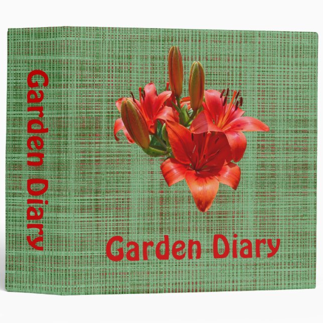 Orange Lily Blossoms Binder (Front/Spine)