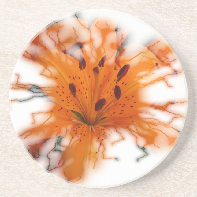 Orange Lily Coaster (Front)