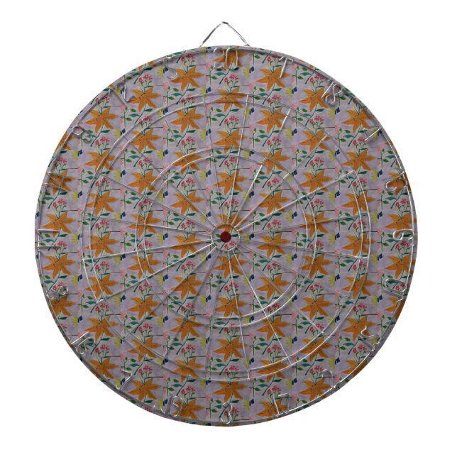 Orange Lily  Dartboard (Front)