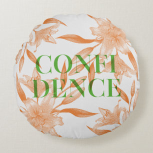 Orange Lily Flower Meaning Round Pillow
