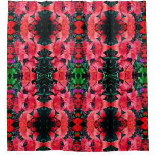 Orange Lily Flowers Abstract Art Pattern   