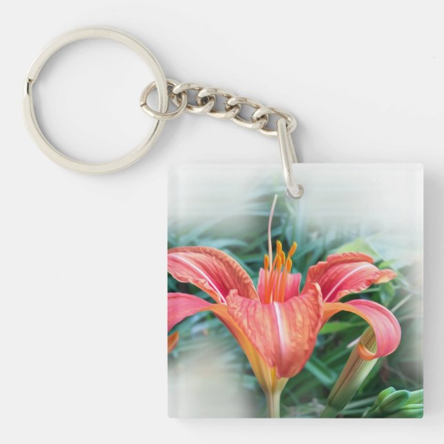 orange lily keychain (Front)