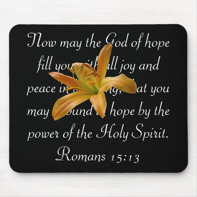 Orange Lily Mouse Pad (Front)