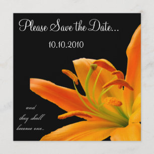 Orange Lily Save-the-date Save The Date