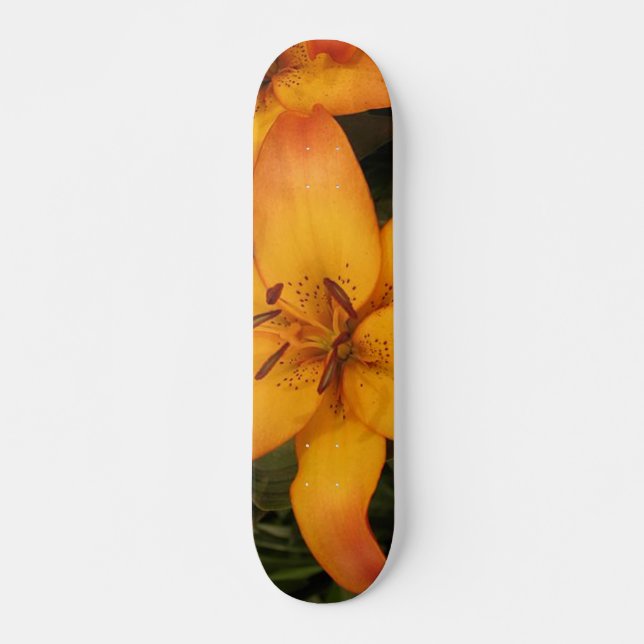 Orange Lily Skateboard (Front)