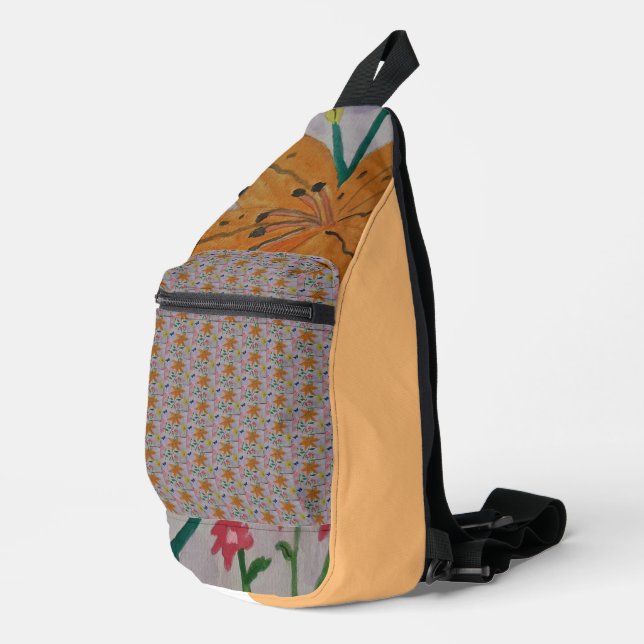 Orange Lily Sling Bag (Right Corner)