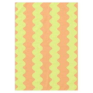 Orange Lime Wavy Stripe Bold Dining Accent Tablecloth