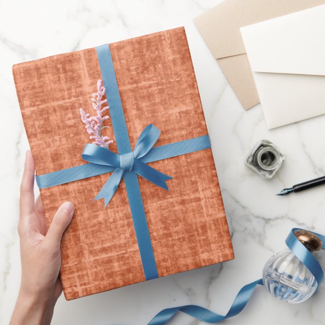 Orange Linen Wrapping Paper (Gifting)