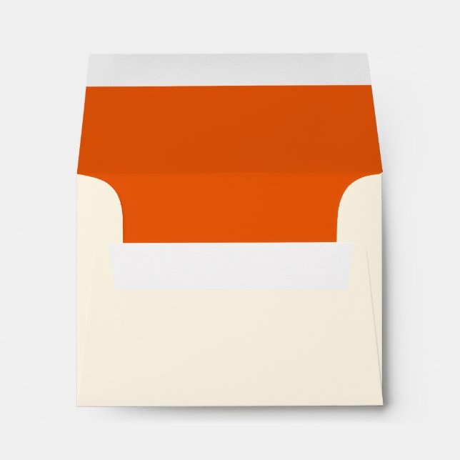 Orange Lining RSVP Envelope (Back (Bottom))