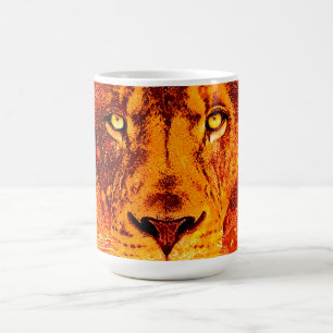 Orange Lion Face Magic Mug
