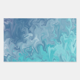 Orange Liquid Marble Abstract Pattern Sticker