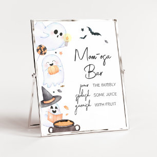 Orange Little Boo Halloween Mom Osa Bar Poster