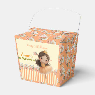 Orange Little Princess Ball Favour Box