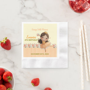 Orange Little Princess Ball Napkin